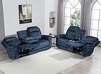 Vista 9 de Zero Gravity - Juego de sofá reclinable eléctrico con reposacabezas ajustable, juego de sofá reclinable eléctrico y sofá biplaza con puerto Gris