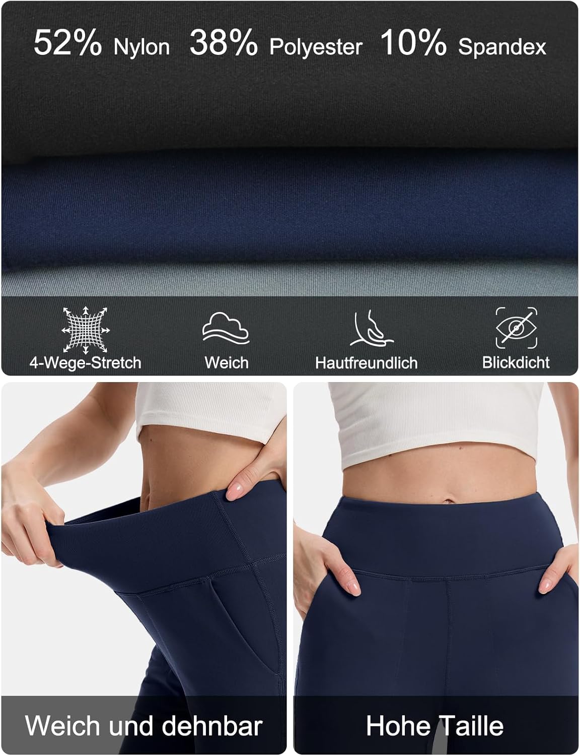 MOVE BEYOND Buttery Soft Women's Yoga Joggers Pants/Capris 4 Pockets High Waist Lightweight Sweatpants Running Lounge Pants - Image 4