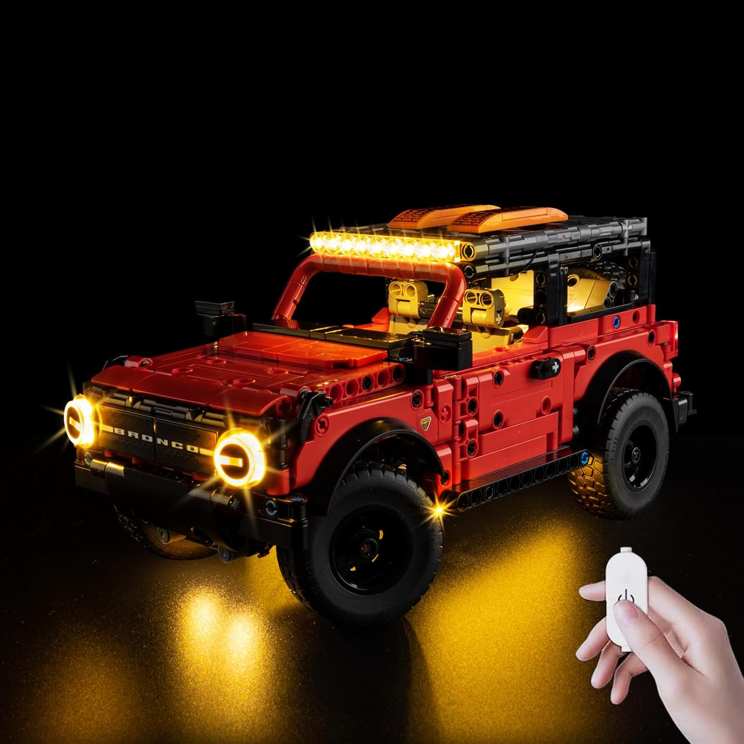 Kyglaring Light Kit Compatible with Lego Ford Bronco SUV 42213 Building Blocks, Upgrade Remote Control, Lights Only, Model Set Not Included
