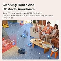 Vista 6 de roborock Q8 Max Robot Vacuum and Mop Cleaner, DuoRoller Brush, 5500Pa Strong Suction, Lidar Navigation, Obstacle Avoidance, Multi-Level Mapping, Q8