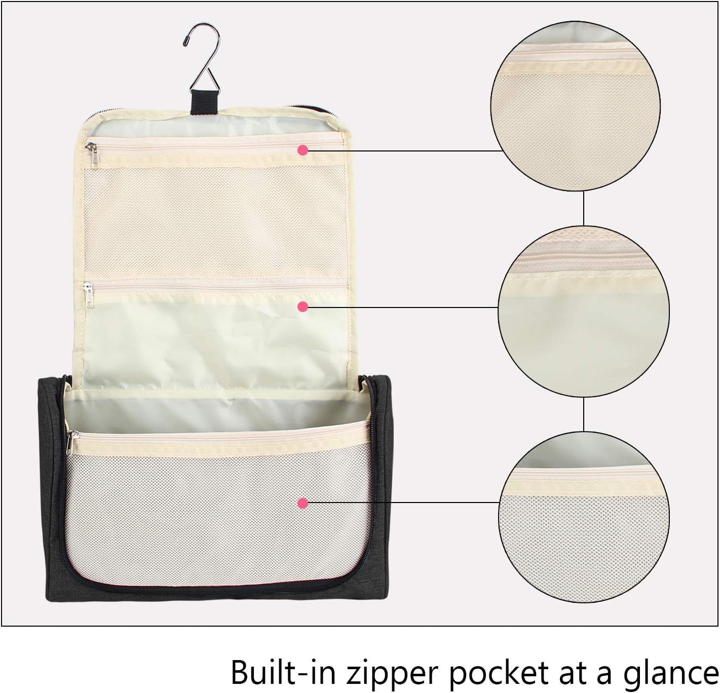 Teamoy Double Layer Jewelry Organizer, Travel Storage Bag Compatible with Dyson Airwrap Styler