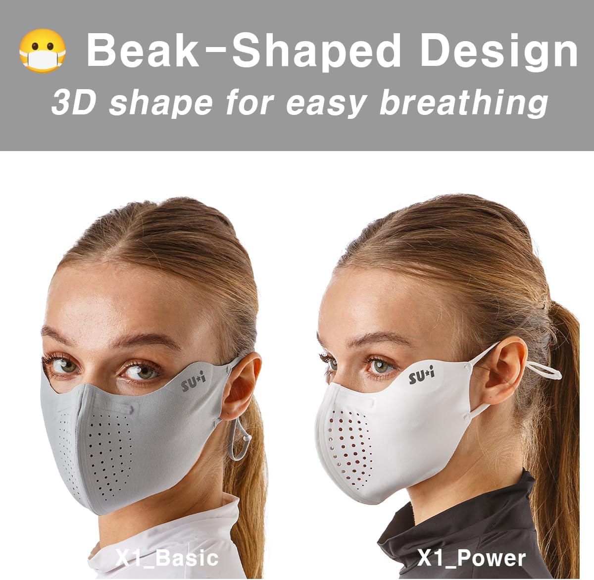 KOREA X-Series X1 Flex Power Aqua-X UV Cooling Sports Face Mask with Nose Wire, Golf Running Outdoor Sports