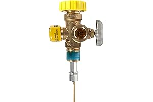 100 lb. - 200 lb. Propane POL Multi Service Valve with 20" 11.6 Dip Tube