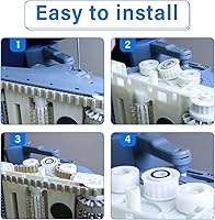 Vista 7 de Piezas de repuesto robóticas automáticas para limpiador de piscinas, ruedas guía paquete de 4 con 2 engranajes de polea 3884997-R6 para Maytronics