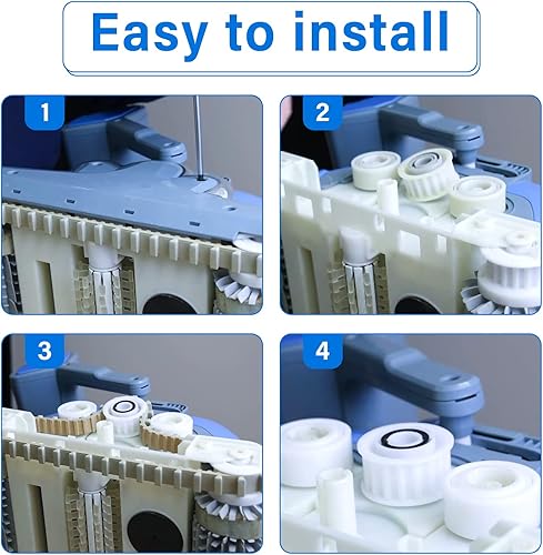 Miniatura 7 de Piezas de repuesto robóticas automáticas para limpiador de piscinas, ruedas guía paquete de 4 con 2 engranajes de polea 3884997-R6 para Maytronics