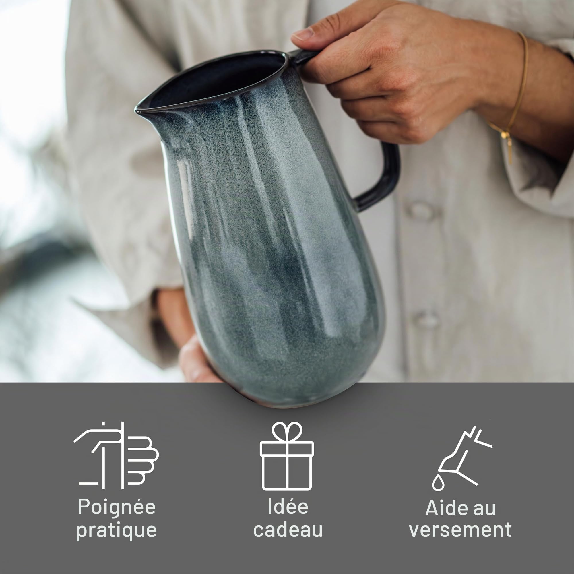 like. by Villeroy & Boch Lave gris - carafe, 1740 ml, gris