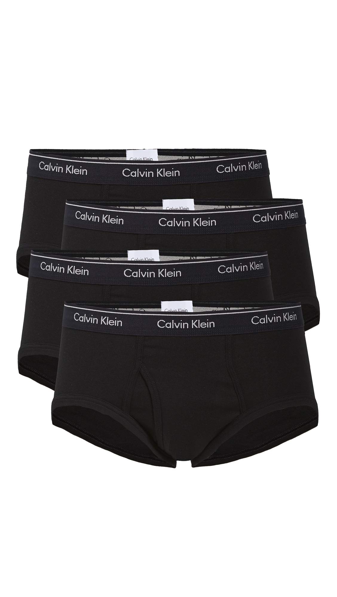 Calvin Klein Męskie podkoszulki bawełniane wielopak koszulki z okrągłym dekoltem majtki (opakowanie 3 szt.), Czarny 4 szt. * nowy*, XL