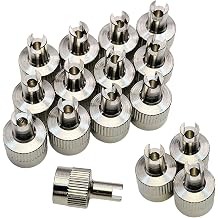 Universal Silver Round Tire Valve Stem Caps, 25Pcs Brass, Compatible with Cars, Trucks, Motorcycles, Bicycles
