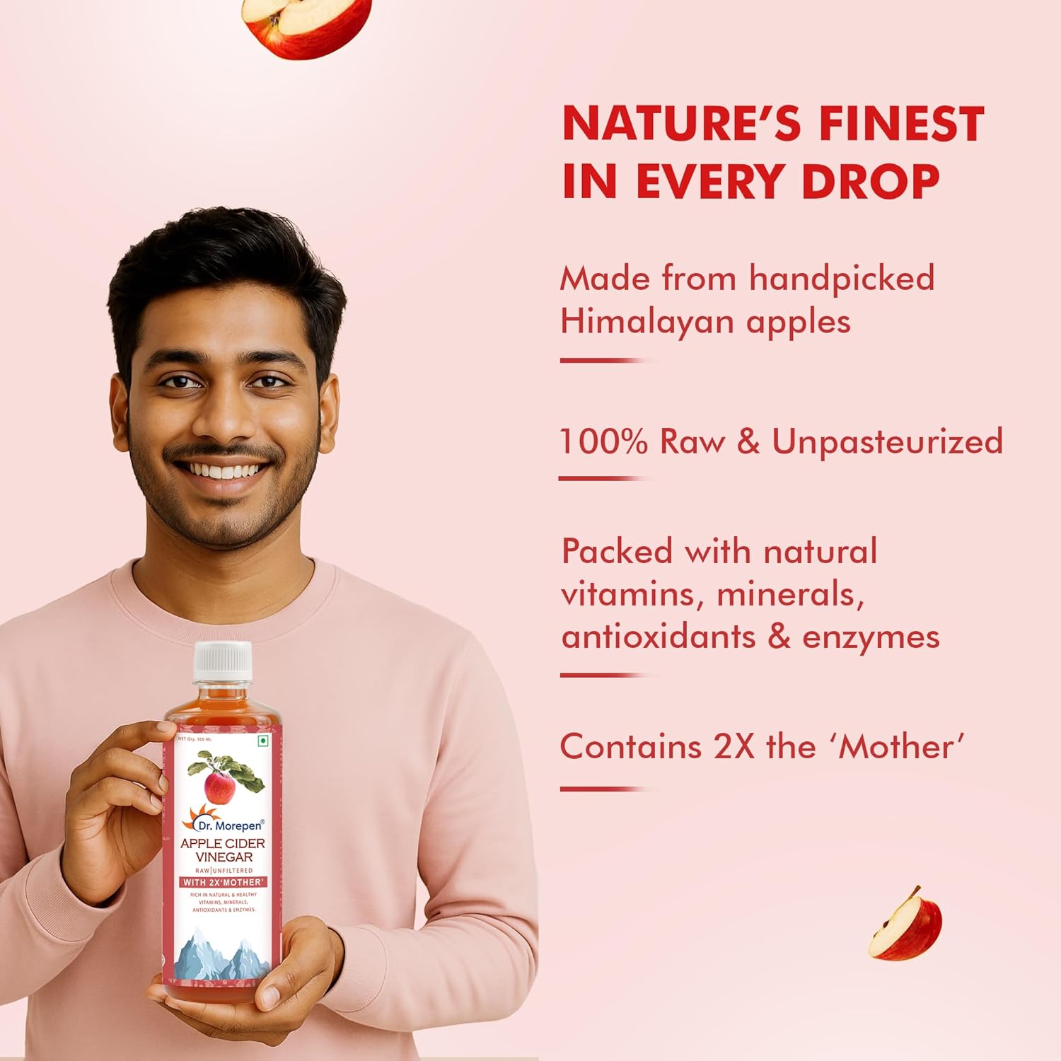Buy Now Dr. Morepen Apple Cider Vinegar | 100% Unpasteurized &Amp; Natur...