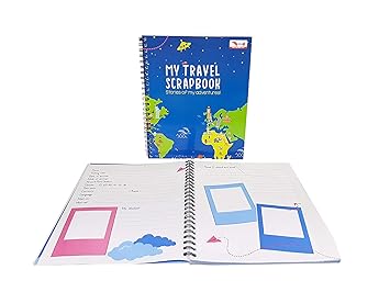 CocoMoco Kids Travel Scrapbook Travel Journal for Kids Ages 5-7 Years, 8-10 Years, 11-14 Year Old Boys and Girls, Multicolour
