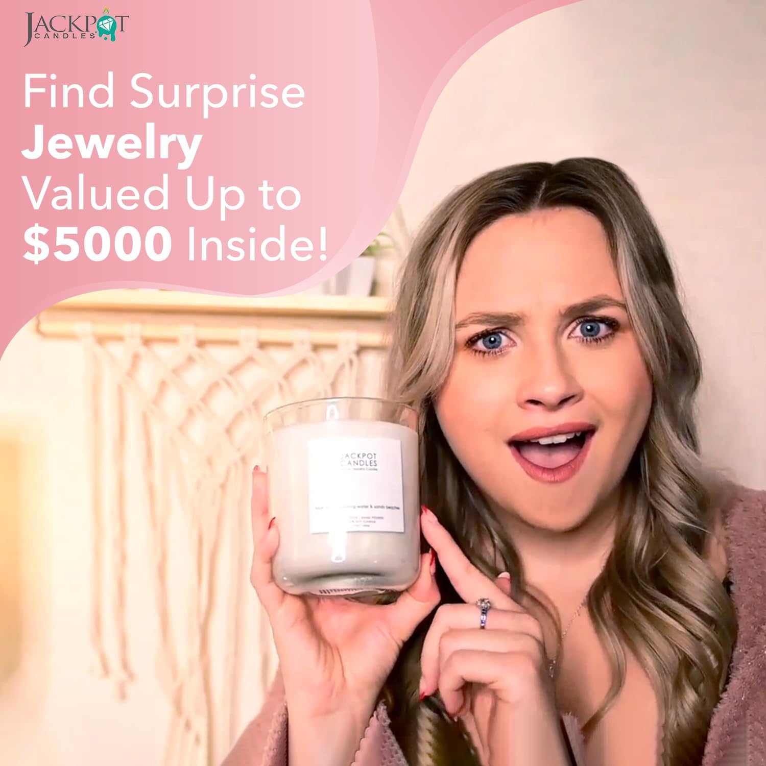 Jackpot Candles Birthday Cake Candle with Ring Inside (Surprise Jewelry Valued at $15 to $5,000) Ring Size 7 - Image 3