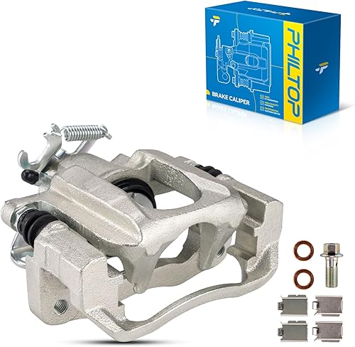 Miniatura 14 de PHILTOP Conjunto de Pinza de Freno de Disco Delantero Compatible con Jeep Wrangler 1990-2006, Jeep Cherokee 1990-2001, Grand Cherokee 1993-1998