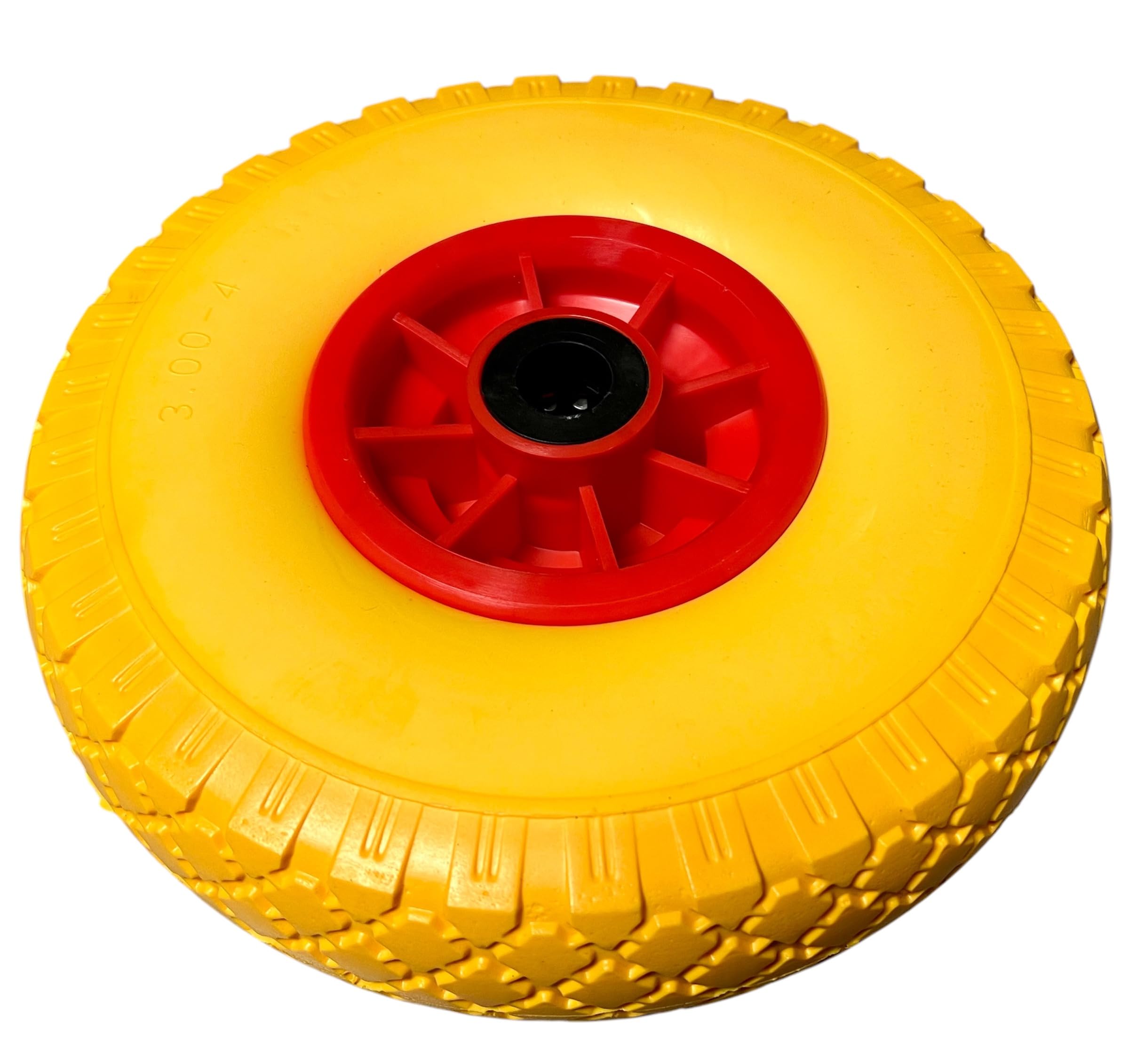 KOVA 1 ruota per carriola, a prova di foratura, con diametro di 260 mm, per asse da 2 cm, diametro asse 3.00 – 4, ruote di ricambio per carrello, ruote in gomma piena, G/R, PU, W