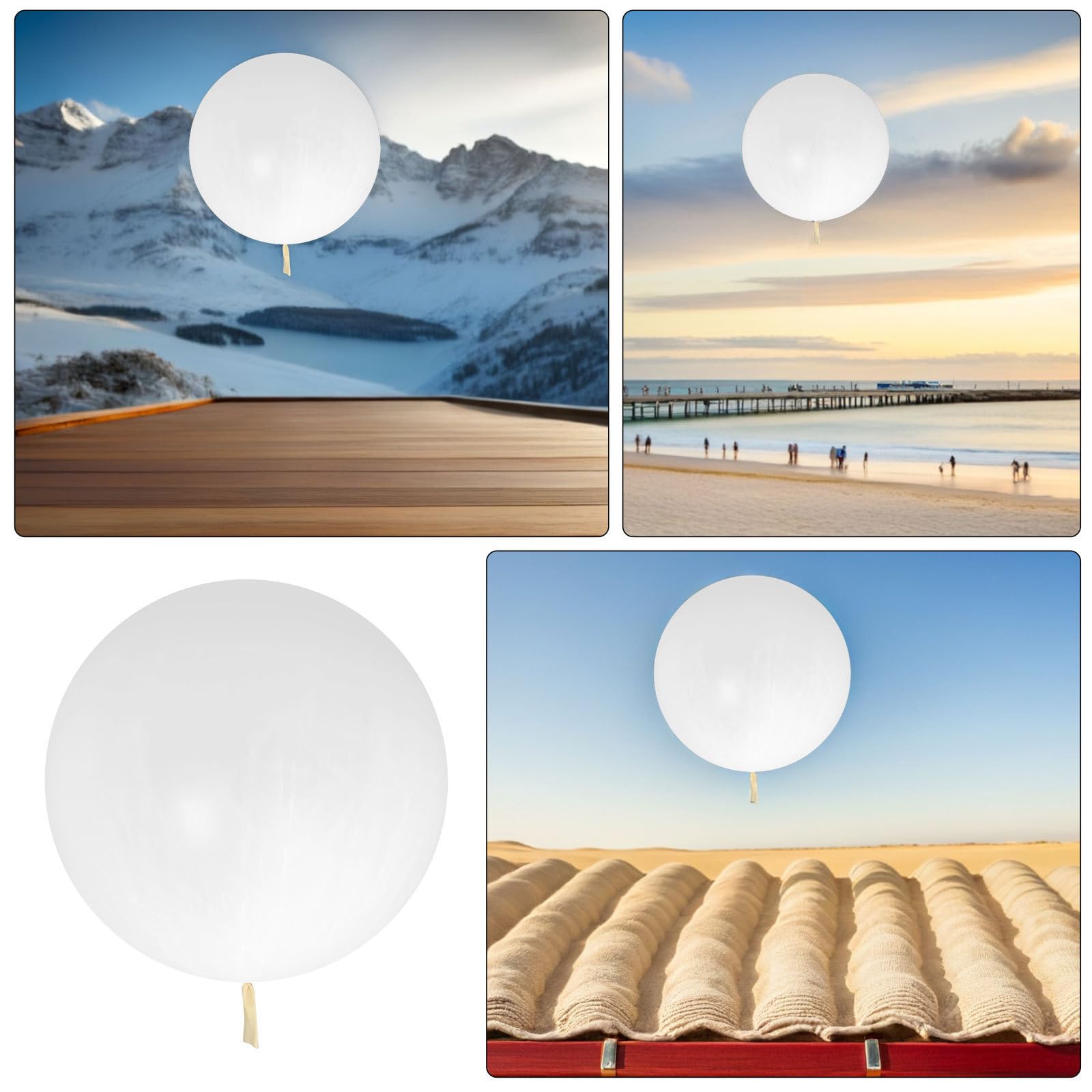 Großer Weißer Latex Wissenschaftsballon 750g 280 Zoll | Meteorologische Forschung und Ballonmapping, Rundes Modell mit Stabilem Größen Gewicht Verhältnis