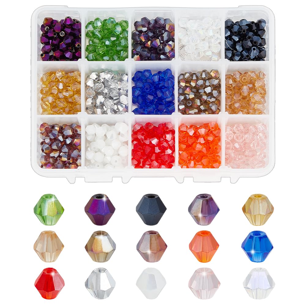 179 Stück Facettierte Glasperlen Set - 6mm & 8mm Rondellen Kristallperlen - DIY Schmuck Basteln