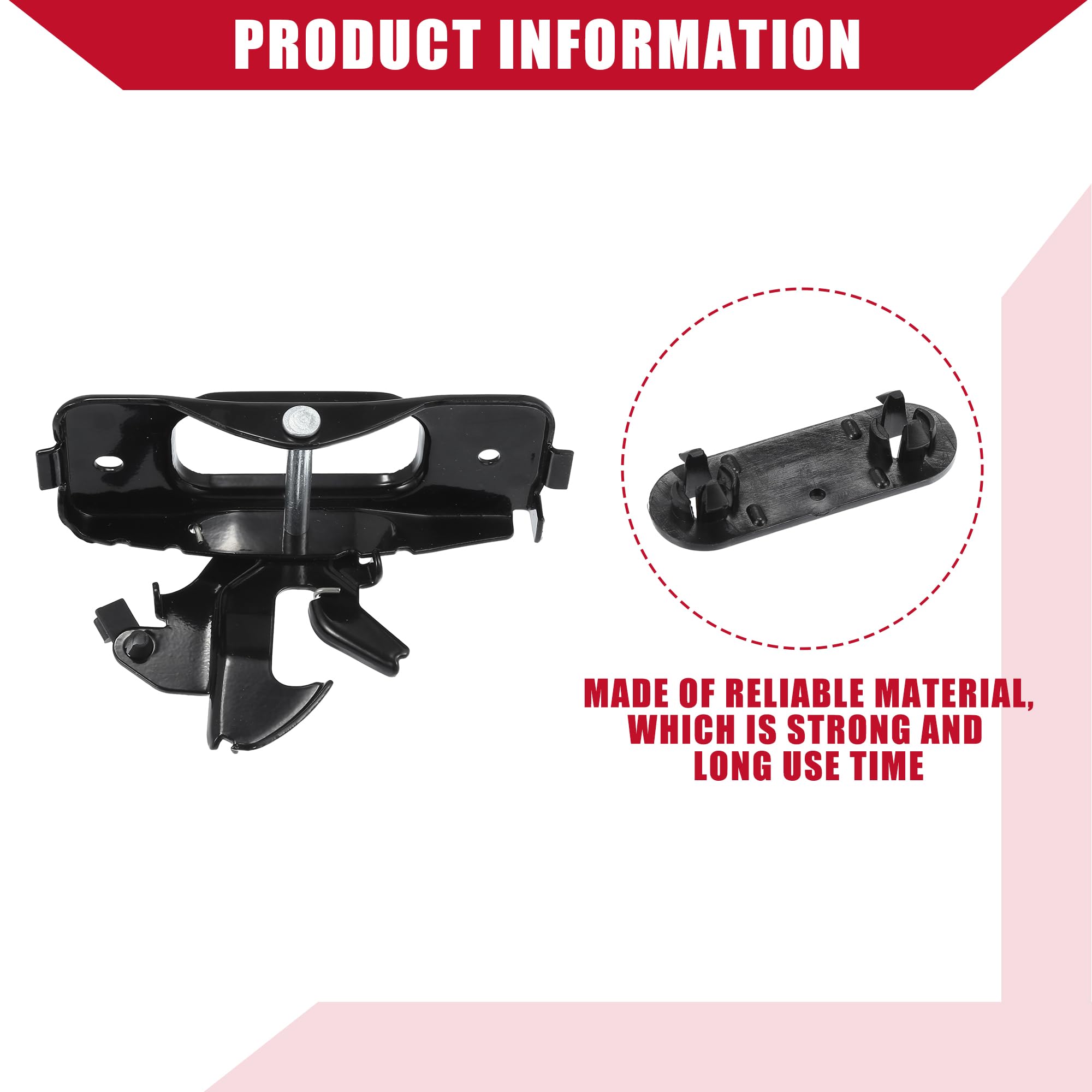 Hood Release Handle, Clip, Latch Rod & Striker Assembly For Dodge - Replaces OEM 55275843AB