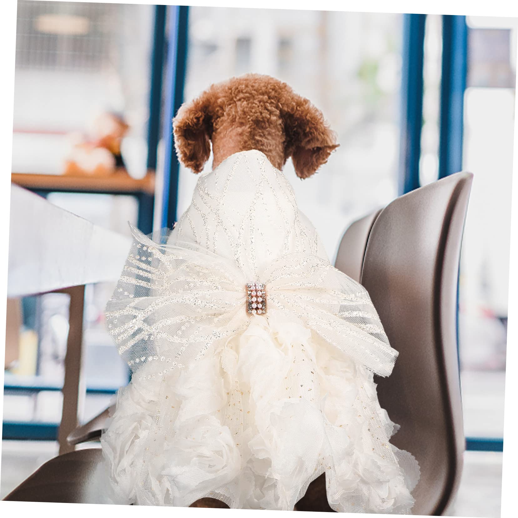 BESPORTBLE 3pezzi Abito Da Sposa Per Cani Con Gonna Tutù Elegante e Romantico Costume Da Matrimonio Per Cuccioli Abbigliamento Per Animali Domestici Stile Classico e Confortevole Per