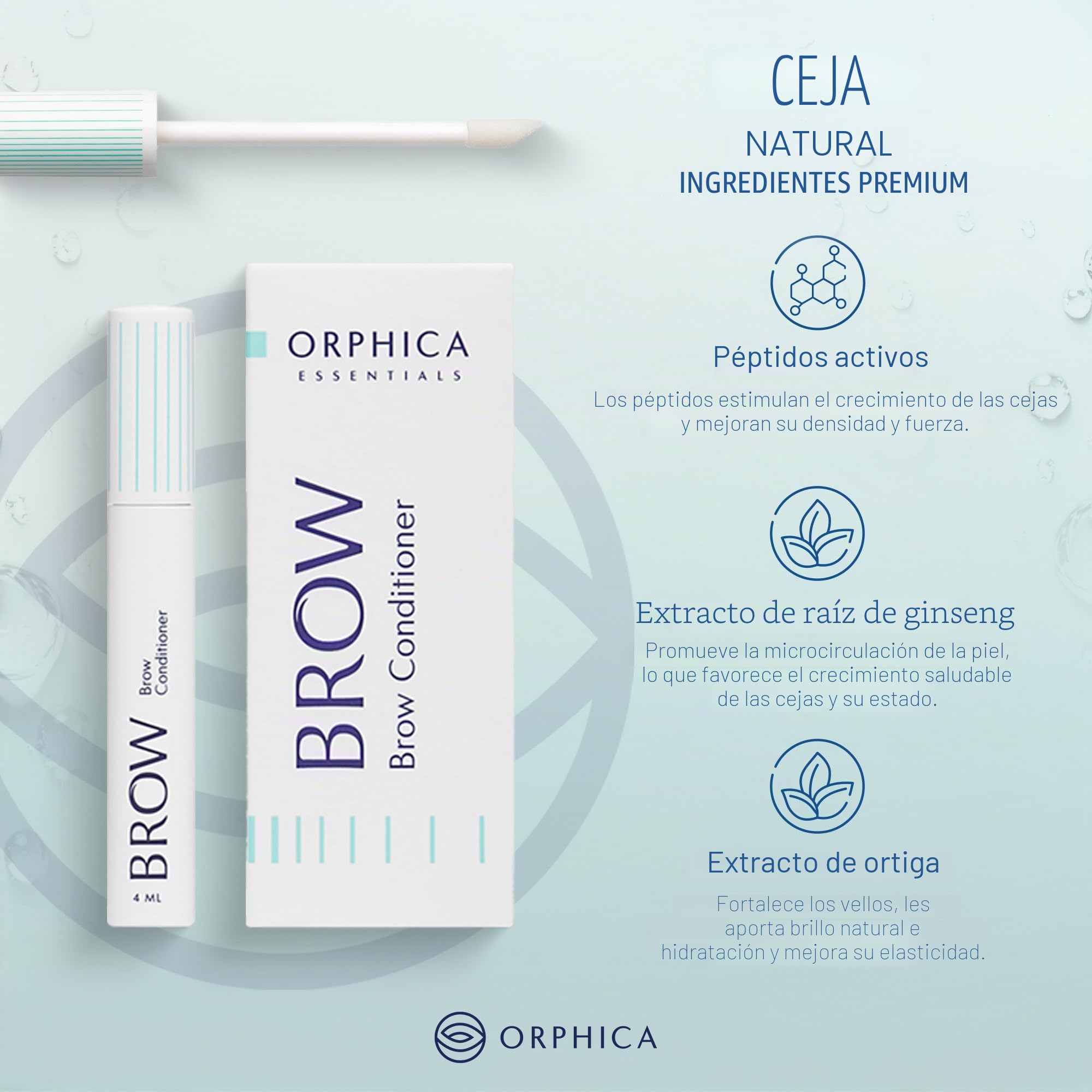 Orphica Realash & Brow Set – Acondicionador Fortalecedor de Cejas 4 ml + Acondicionador Alargador y Densificador de Pestañas 3 ml