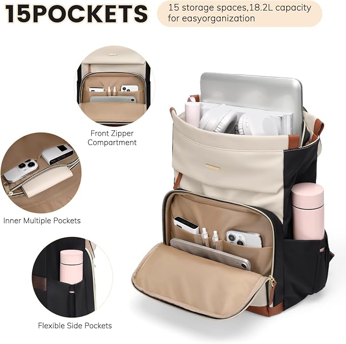 Mochila convertible para laptop unisex 16 pulg miniatura 3