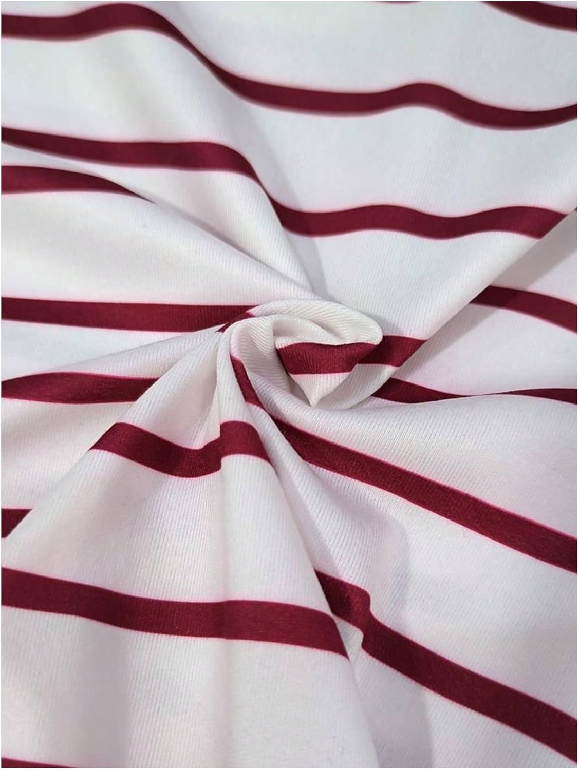 WDIRARA Women's Striped Colorblock T-Shirts Crew Neck Long Sleeve Tee Shirt Knitted Tops - Image 4