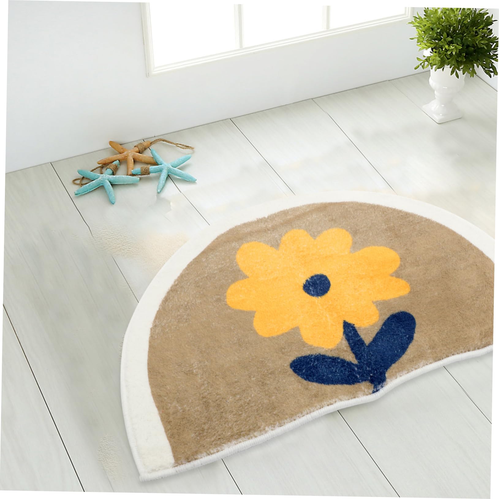 Tappeto Antiscivolo Semicircolare Assorbente e Lavabile Per Ed Decorativo Per