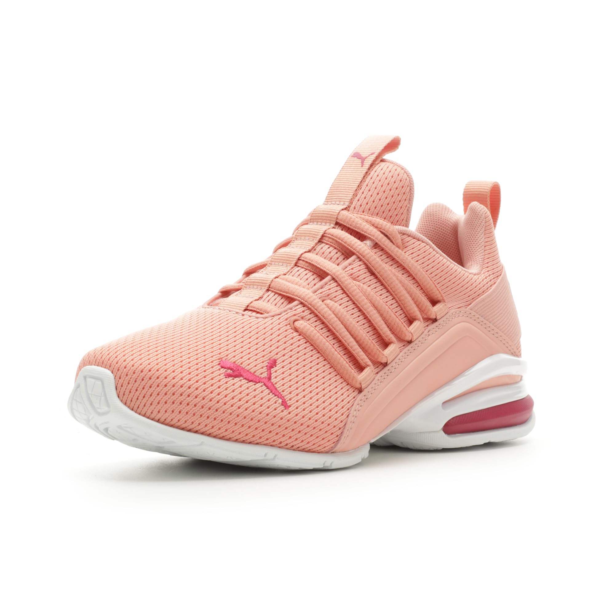 Puma Kids' Shoes Axelion MeshPoppy Pink-Puma White-Pinktastic Big Kid 4.5