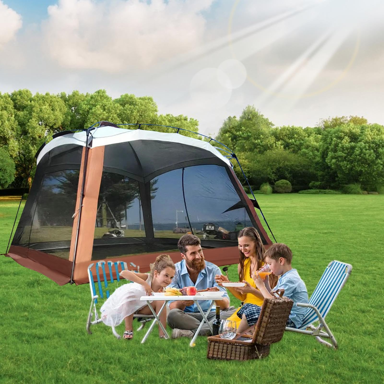Tienda De Malla Refugio Portátil Con Malla Y Resistente A Los UV | Carpas Con Malla Para Acampar Para Viajar Picnic Viaje Familiar Excursionismo Excursiones Por Carretera Actividades En La