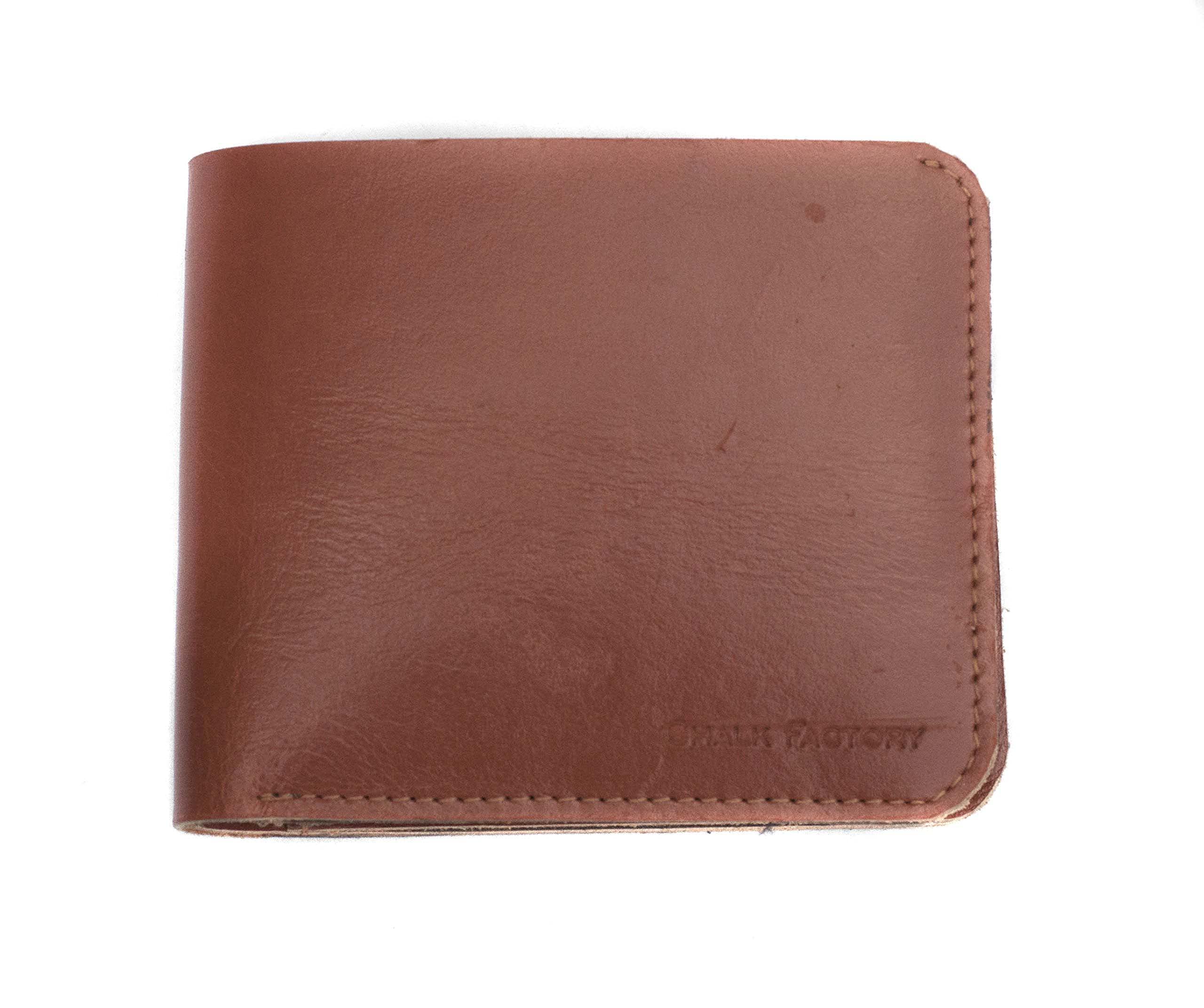Chalk Factory Full Grained Saddle Leather Wallet (Tan)