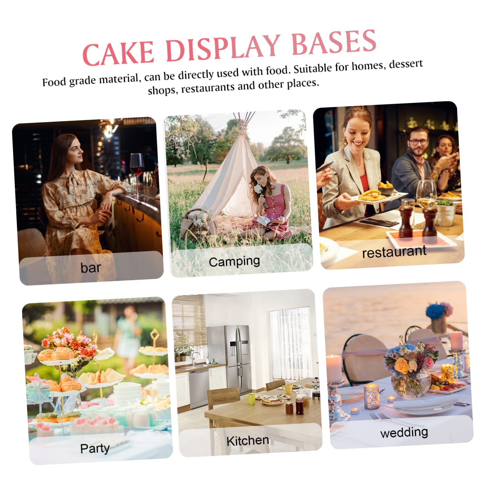 GLEAVI 300 Stück Teiliges Mini Cake Base aus Goldfarbenen Runden Dreieckigen und Rechteckigen Cake Boards Stabile Unterlagen für Mousse Käsekuchen und Dessert für Partys Hochzeit