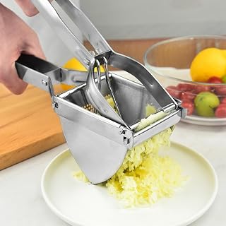 DJAPWPX-Mashed Potato Tool Stainless Steel Potato Masher Convenient Efficient Food Masher Ergonomic Handle Food Ricer Press Strainer Easy to Grip Ricer Tool Suitable for Fruits