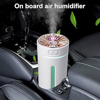 ❣️車用加湿器　カラフルな環境光　水分補給と加湿　ブラック Amazon.co.jp: 車用加湿器 ミュートカラフルなアンビエント