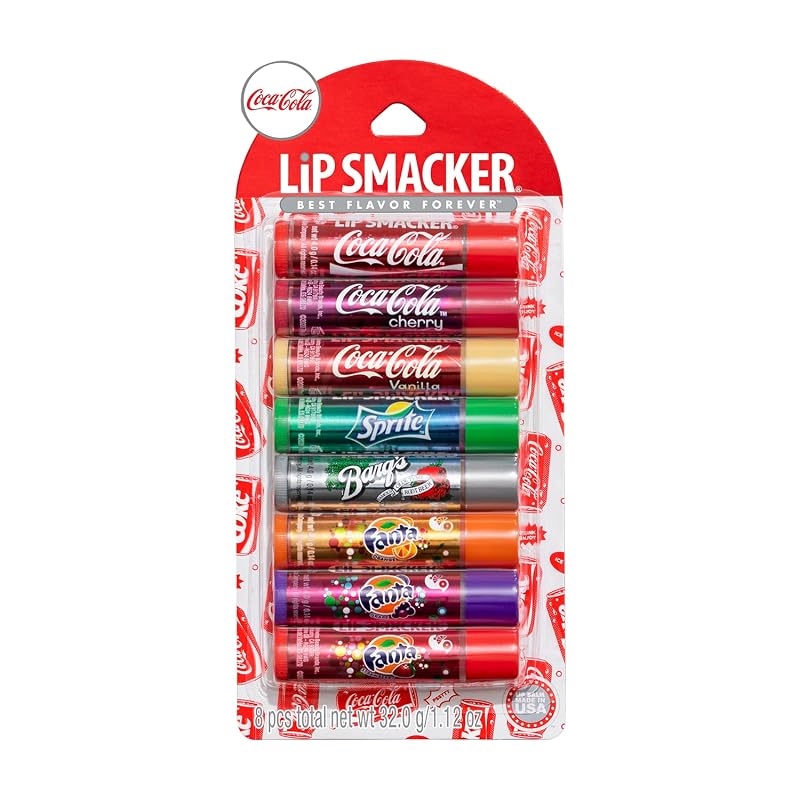 Lip Smacker Bálsamos Labiais com Sabores Coca-Cola, 8 unidades