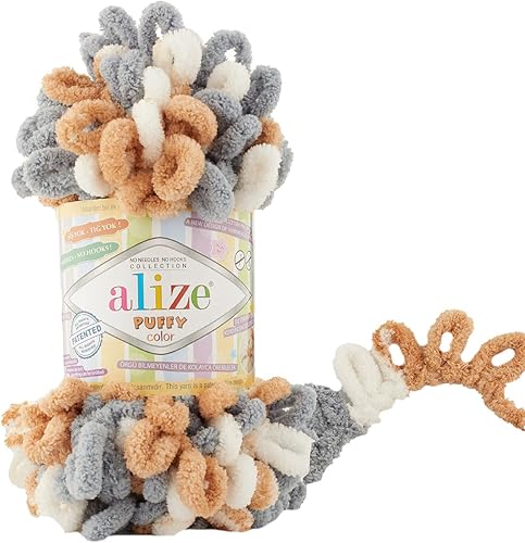 Miniatura 5 de ALZE Alize - Ovillo de color hinchado para manta de bebé, lote de 5 madejas, 17.64 oz, 100% micropoliéster, hilo suave, hilo para manta de bebé,