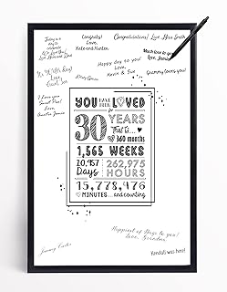 Katie Doodle 30th Birthday Decorations for Women Men - Cute Group Card or Guest Book Alternative - Great 30th Birthday Gifts or Dirty 30 Birthday Decorations for Her Him - 11x17 Sign Poster [Unframed]