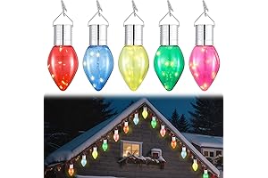 5 Pcs C9 Solar LED Holiday Lights