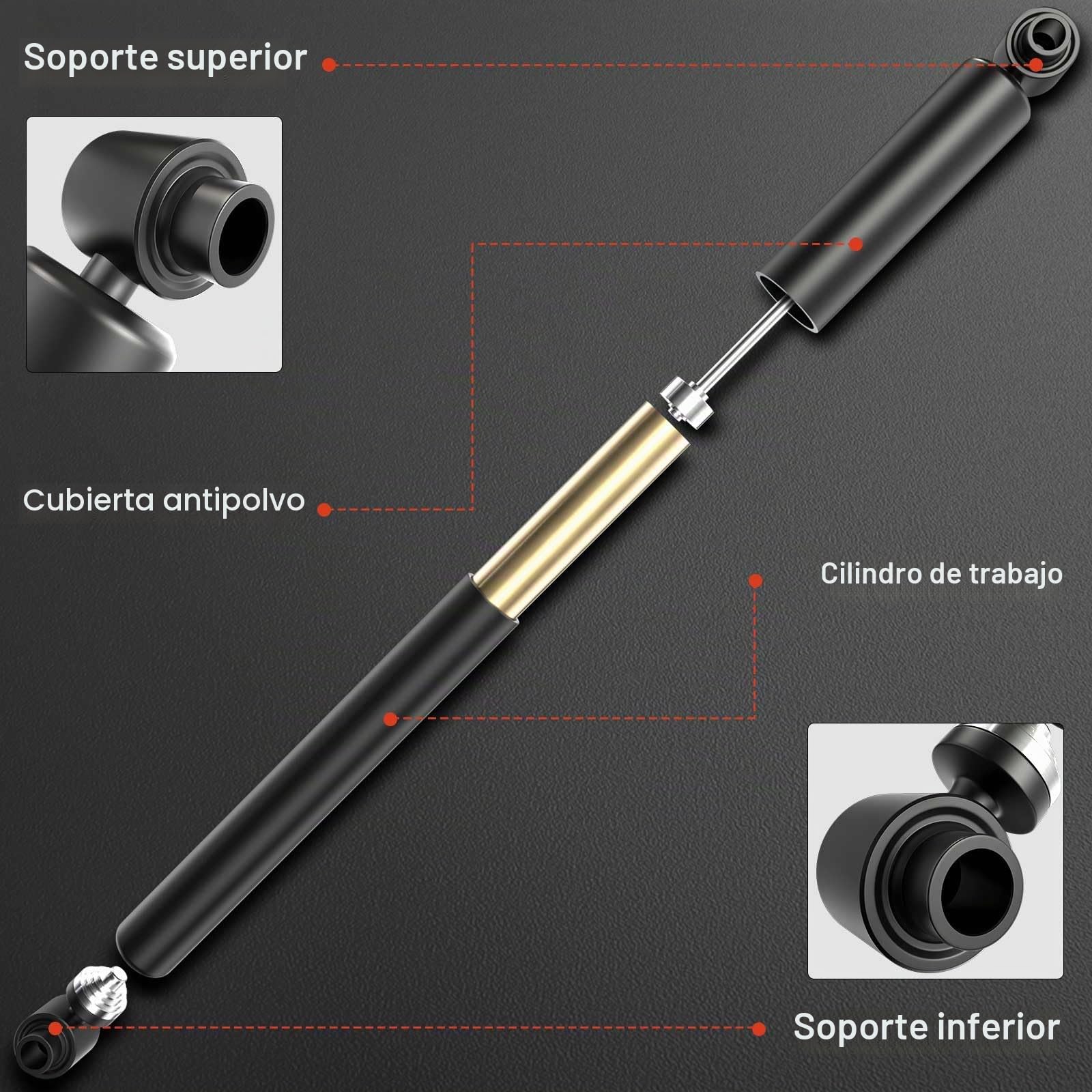 Frankberg 2 amortiguadores traseros de 456 mm a presión de gas 9830295580 | Compatible con: C5 Aircross A
