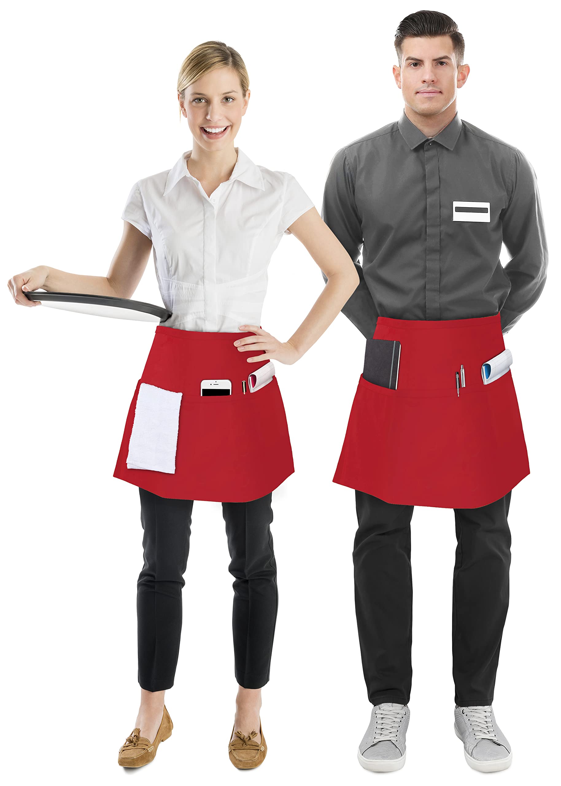 Utopia Wear Pocket Waist Apron [4Pack] Server Waitress, 52 OFF