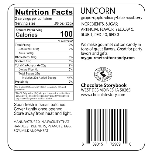 Miniatura 2 de Unicorn Tails - Algodón de azúcar con sabor gourmet (paquete de 3)  Idea única para vacaciones, cumpleaños, regalos de broma, recuerdos de fiesta..