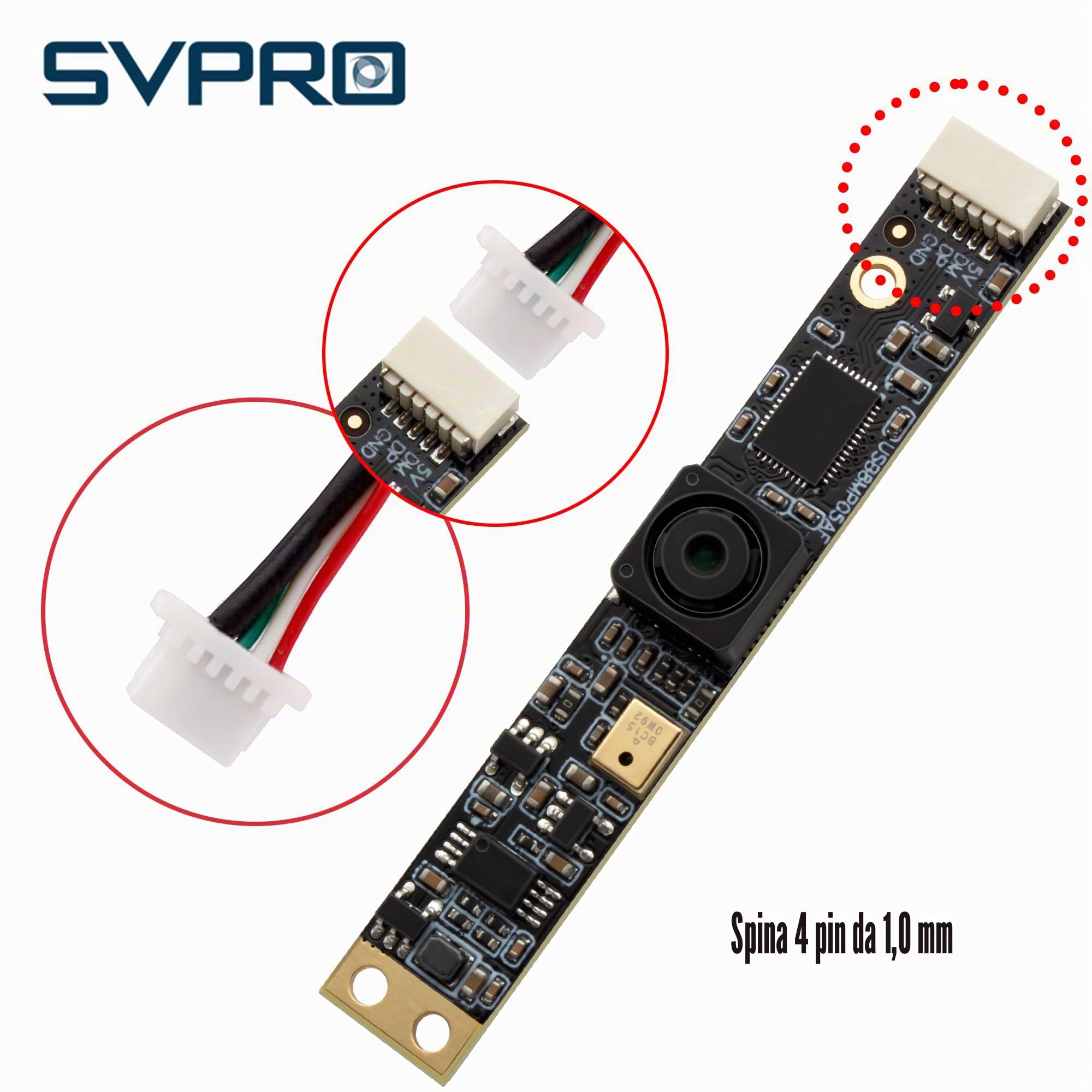 Svpro Telecamera USB da 8 MP con microfono per computer, UVC Lightburn, fotocamera fissa, modulo micro video integrato per Windows, Linux, Android, Mac OS