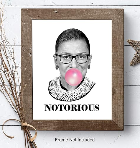 Miniatura 7 de Ruth Bader Ginsburg Wall Art Print - Funny Notorious RBG Poster - Modern Chic Home Decor for Bedroom, Living Room, Office - Great Gift for