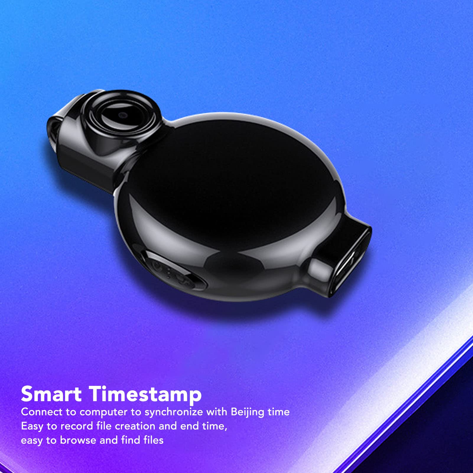 Septpenta Mini Telecamera 1080P, Telecamera Indossabile con Grande Obiettivo Grandangolare, Batteria al Litio 400 mAh, Telecamera Piccola per Tata, Telecamera Minuscola per Casa e Ufficio(16 GB)