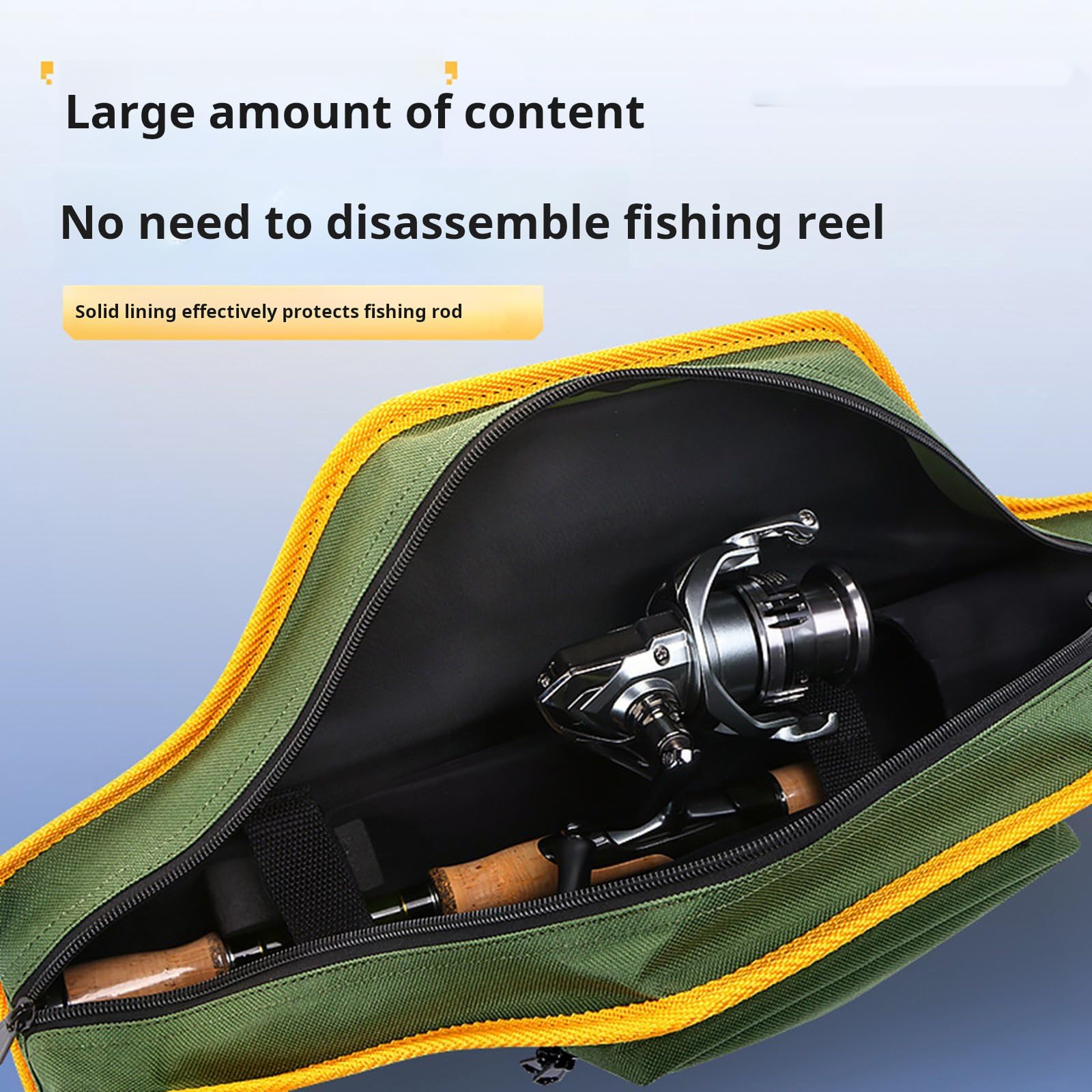 Funda protectora corta para caña de pescar hecha de tela Oxford para un fácil transporte, bolsa protectora transportable para equipo de pesca