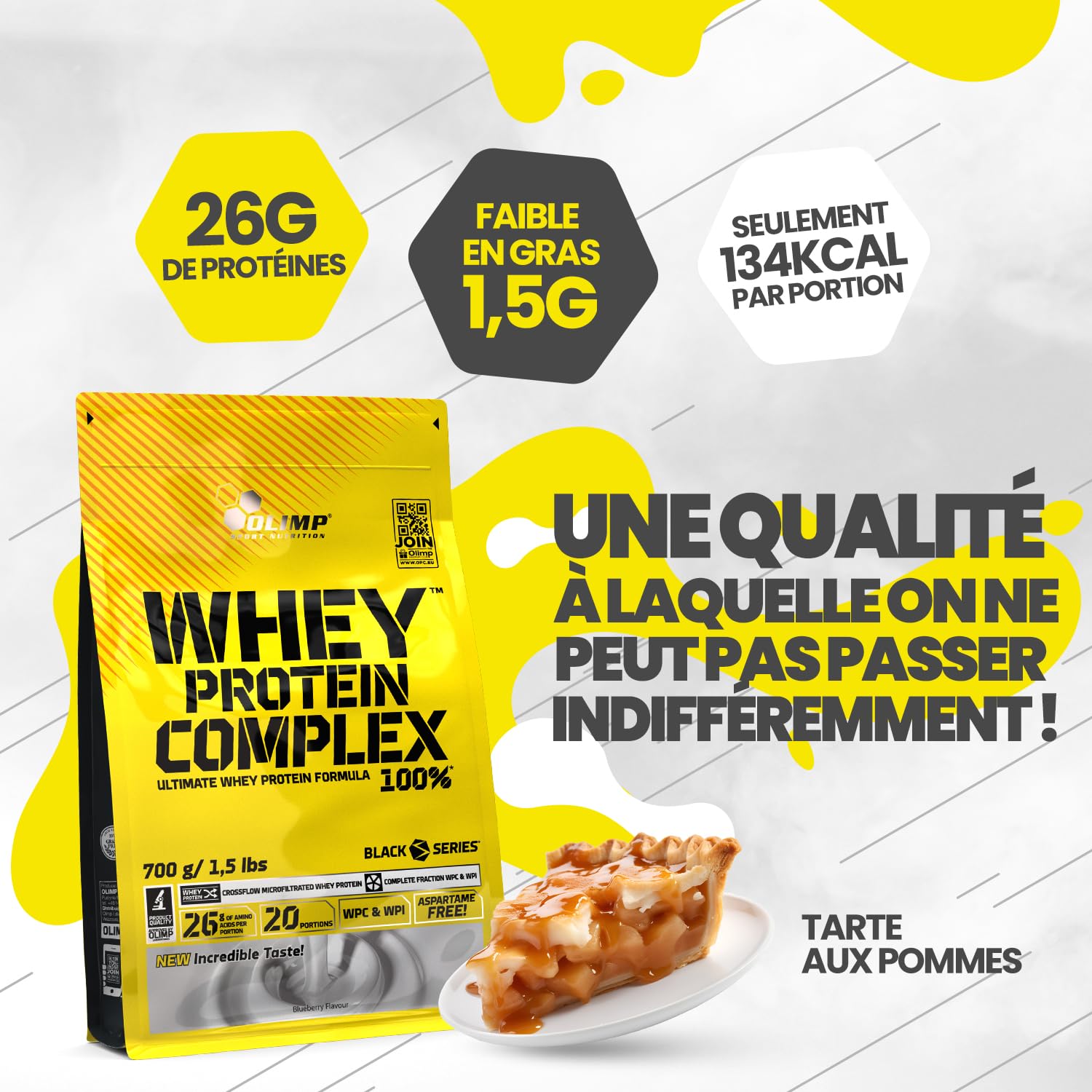 Olimp Sport Nutrition Whey Protein Complex 100% - Food (700 g) Szarlotka
