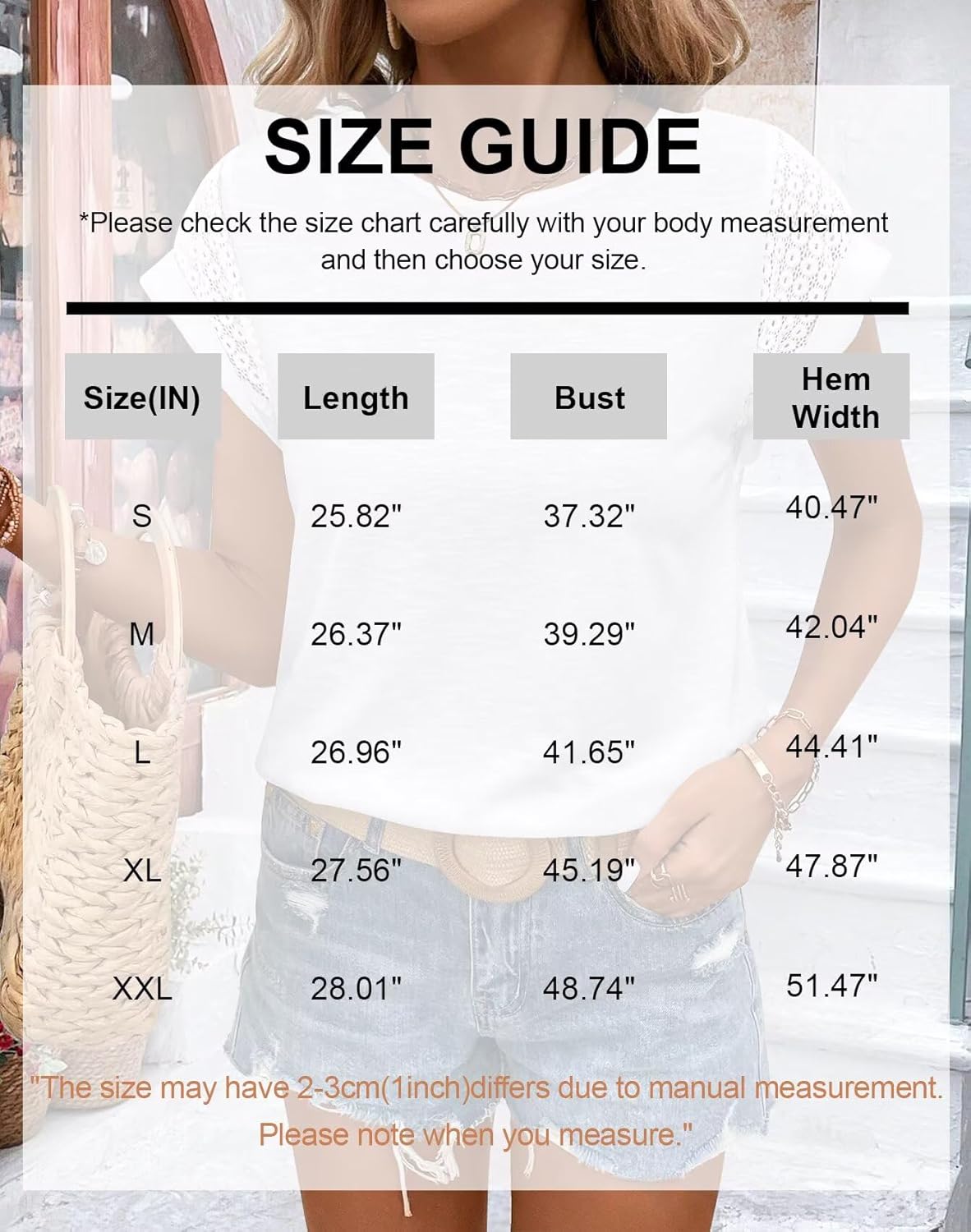 Bliwov 2 Pack Womens Tops Lace Cap Sleeve T Shirts Casual Trendy Cute Tee Summer Fall Beach Vacation Outfits Fashion Clothes - Image 6