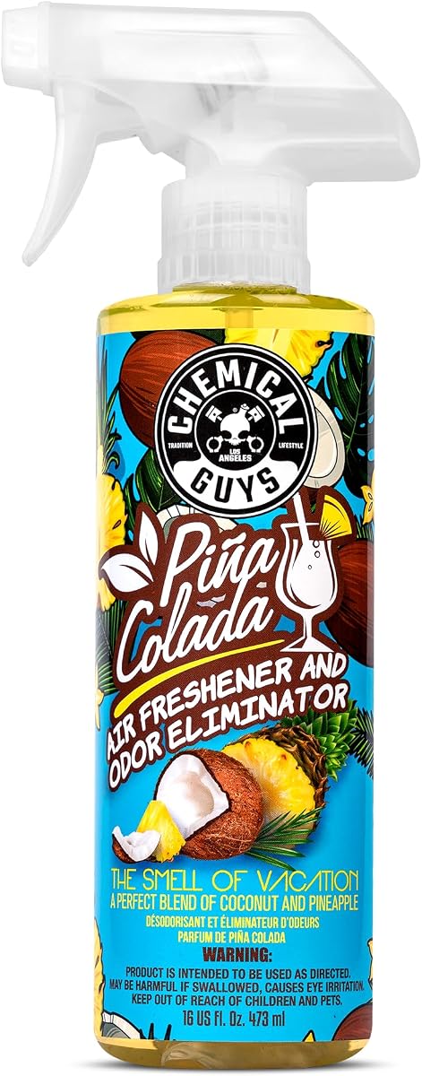 Pina Colada Air Freshener and Odor Eliminator, 16 fl oz | Great for cars, trucks, SUVs, RVs, home, office, dorm room and more, concentrated scent oils, fine mist