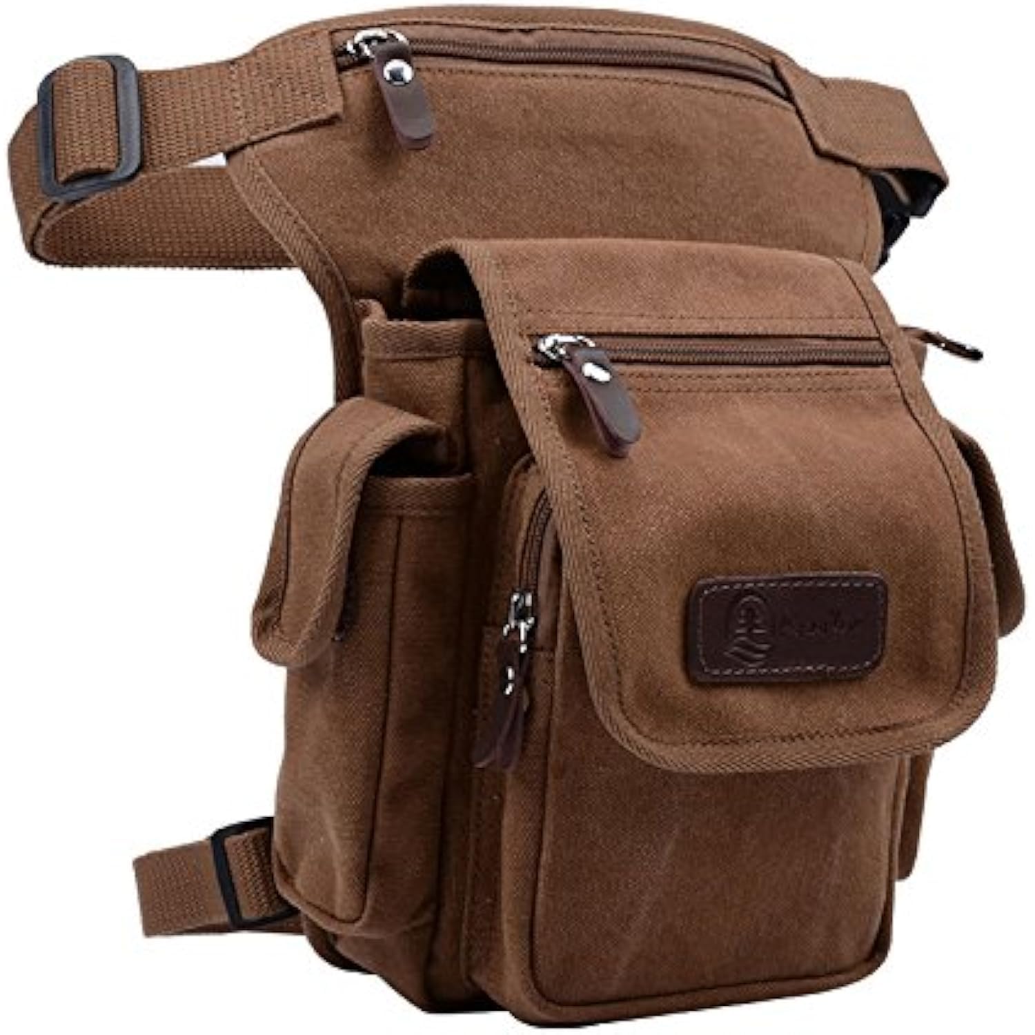 Pernera Moto Bolsa for Pierna, for Muslo, Cintura De Lona for Hombre, for, Hombro, Bandolera, Cuerpo Cruzado, Cadera, Cuna, Motociclismo(Green)