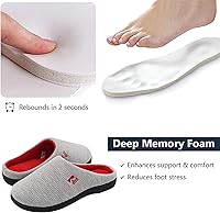 Vista 4 de RockDove - Pantuflas para mujer originales con espuma viscoelástica y dos tonos