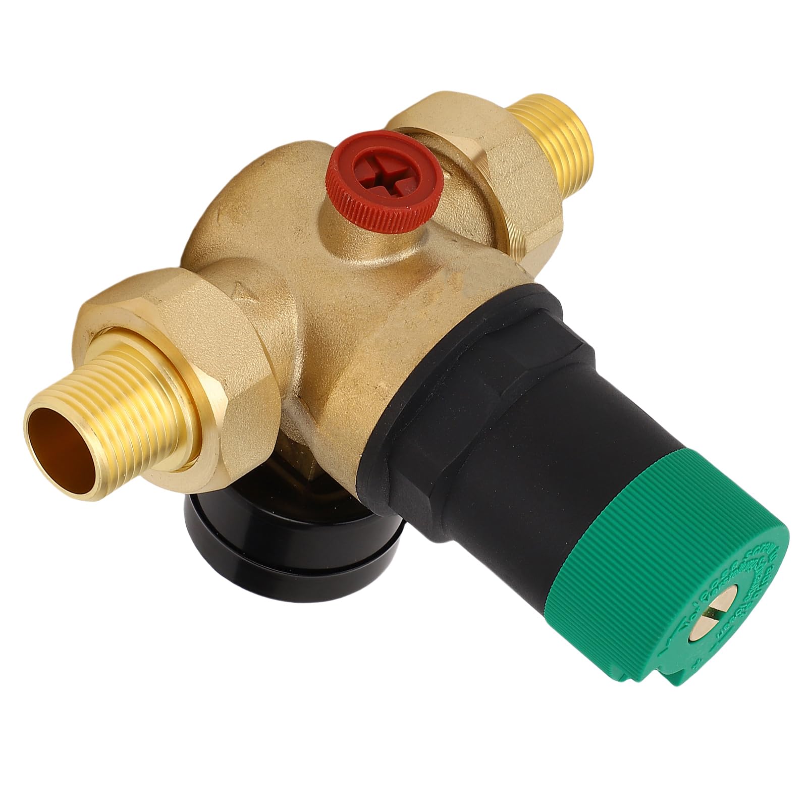 Regolatore di Pressione dell'acqua in Ottone con Misuratore di Pressione 0-60Mpa | Riduttore di dell'acqua Regolabile per Purificatore, Riscaldatore e Rubinetto | 3/4 Pollici (3/4 pollici