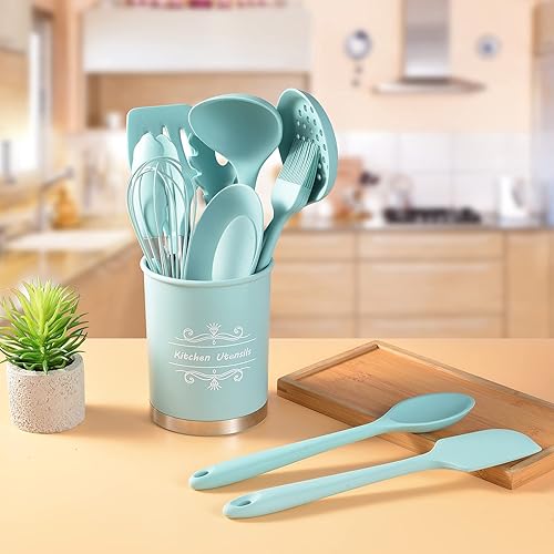 Miniatura 8 de P&P CHEF - Juego de 11 utensilios de cocina resistentes al calor, utensilios de cocina antiadherentes, espátula, servidor de pasta, cucharón