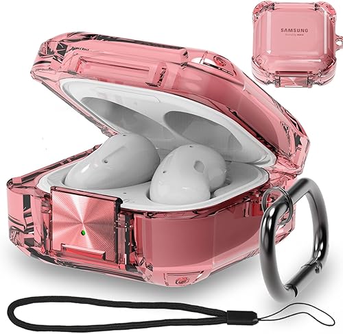 Miniatura 7 de Funda transparente con bloqueo para auriculares Samsung Galaxy Buds FE (2023)Buds 2 Pro (2022)Buds 2 (2021)Buds Pro (2021)Buds Live (2020) Funda con